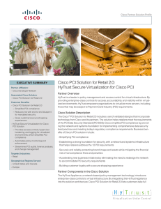 Cisco PCI Solution for Retail 2.0: Partner Overview ExEcutivE Summary
