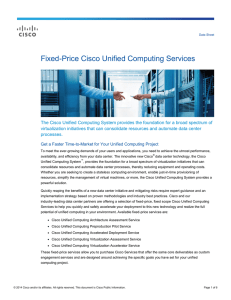 Fixed-Price Cisco Unified Computing Services
