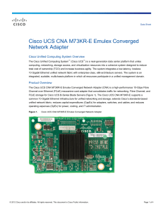 Cisco UCS CNA M73KR-E Emulex Converged Network Adapter