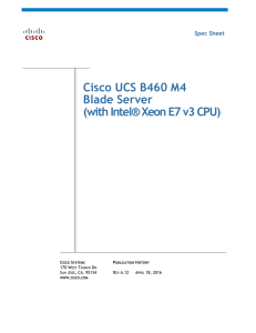 Cisco UCS B460 M4 Blade Server (with Intel® Xeon E7 v3 CPU)