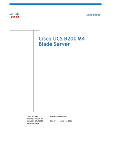 Cisco UCS B200 M4 Blade Server Spec Sheet C