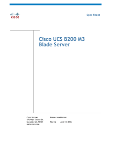 Cisco UCS B200 M3 Blade Server Spec Sheet C
