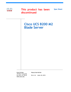 Cisco UCS B200 M2 Blade Server This product has been discontinued