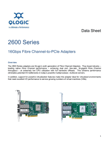 2600 Series Data Sheet  16Gbps Fibre Channel-to-PCIe Adapters