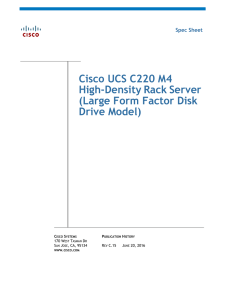 Cisco UCS C220 M4 High-Density Rack Server (Large Form Factor Disk Drive Model)