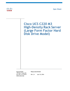 Cisco UCS C220 M3 High-Density Rack Server (Large Form Factor Hard