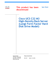 Cisco UCS C22 M3 High-Density Rack Server (Large Form Factor Hard