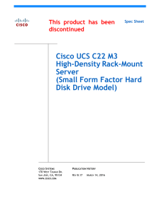 Cisco UCS C22 M3 High-Density Rack-Mount Server (Small Form Factor Hard