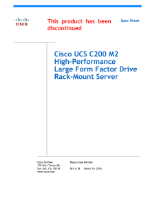 Cisco UCS C200 M2 High-Performance Large Form Factor Drive Rack-Mount Server