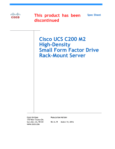 Cisco UCS C200 M2 High-Density Small Form Factor Drive Rack-Mount Server