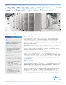Consulting Firm Reduces Data Center Energy