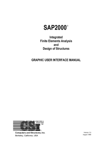 SAP2000 Integrated Finite Elements Analysis and