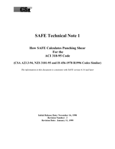 SAFE Technical Note 1 How SAFE Calculates Punching Shear For the