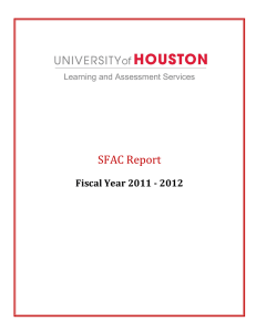 SFAC Report Fiscal Year 2011 - 2012
