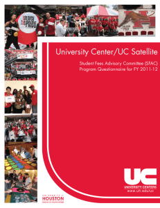 University Center/UC Satellite Student Fees Advisory Committee (SFAC)