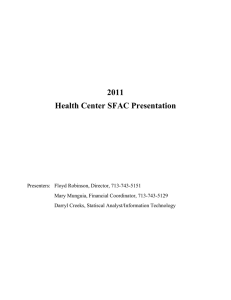 2011 Health Center SFAC Presentation