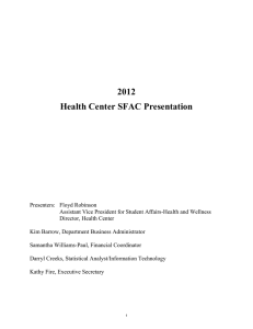 2012 Health Center SFAC Presentation