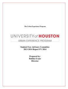 Student Fees Advisory Committee 2013-2014 Report FY 2014 Prepared by: