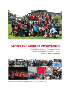 Center for Student Involvement/SFAC 2015/Base Augmentation Request/1