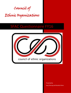SFAC Questionnaire FY16 Council of Ethnic Organizations
