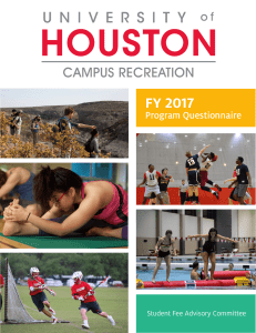 FY 2017 Program Questionnaire Student Fee Advisory Committee