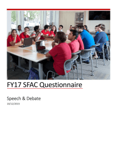 FY17 SFAC Questionnaire  Speech &amp; Debate   10/12/2015