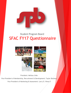 SFAC FY17 Questionnaire Student Program Board
