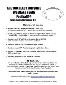 ARE YOU READY FOR SOME Westlake Youth Football??