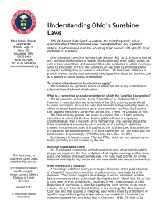 Understanding Ohio’s Sunshine Laws