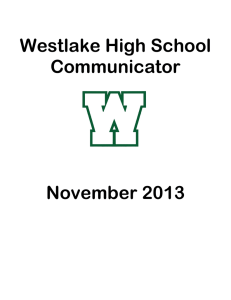 Westlake High School Communicator November 2013