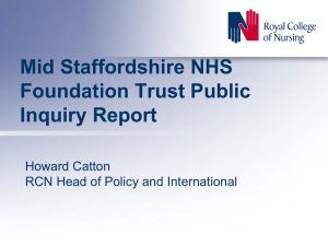 Mid Staffordshire NHS Foundation Trust Public Inquiry Report Howard Catton