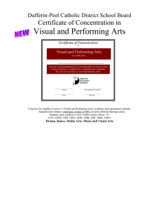 Visual and Performing Arts  Dufferin-Peel Catholic District School Board