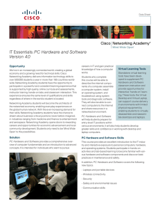 PC Hardware and Software Version 4.0 Opportunity Virtual Learning Tools