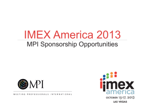 IMEX America 2013 MPI Sponsorship Opportunities 1