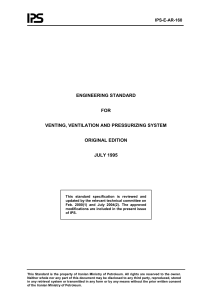 ENGINEERING STANDARD  FOR VENTING, VENTILATION AND PRESSURIZING SYSTEM