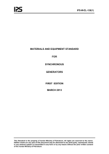MATERIALS AND EQUIPMENT STANDARD  FOR SYNCHRONOUS