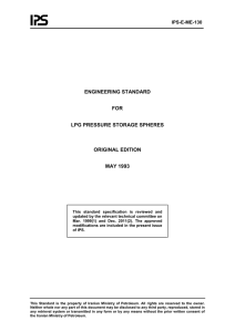 ENGINEERING STANDARD  FOR LPG PRESSURE STORAGE SPHERES