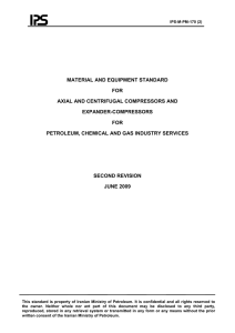 MATERIAL AND EQUIPMENT STANDARD FOR AXIAL AND CENTRIFUGAL COMPRESSORS AND