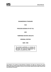 ENGINEERING STANDARD  FOR PROCESS DESIGN OF HOT OIL