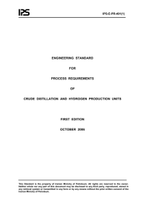 ENGINEERING  STANDARD FOR PROCESS  REQUIREMENTS