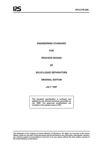 ENGINEERING STANDARD  FOR PROCESS DESIGN