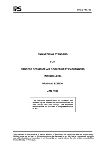 ENGINEERING STANDARD FOR PROCESS DESIGN OF AIR COOLED HEAT EXCHANGERS