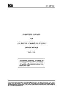 ENGINEERING STANDARD FOR CO2 GAS FIRE EXTINGUISHING SYSTEMS