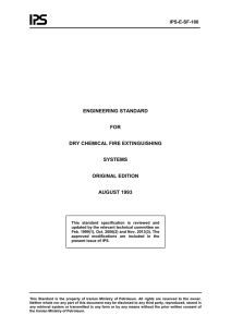 ENGINEERING STANDARD FOR DRY CHEMICAL FIRE EXTINGUISHING