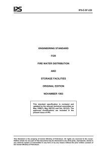ENGINEERING STANDARD FOR FIRE WATER DISTRIBUTION