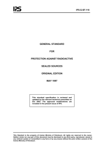 GENERAL STANDARD  FOR PROTECTION AGAINST RADIOACTIVE