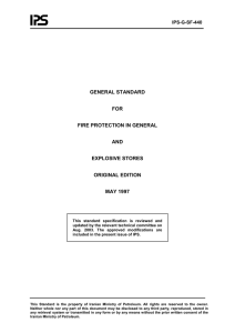 GENERAL STANDARD  FOR FIRE PROTECTION IN GENERAL