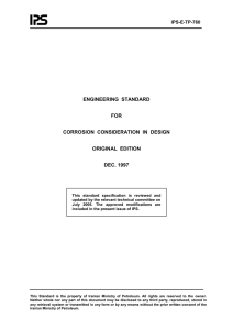 ENGINEERING  STANDARD FOR CORROSION  CONSIDERATION  IN  DESIGN
