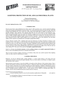 LIGHTNING PROTECTION OF OIL AND GAS INDUSTRIAL PLANTS  Lightning Protection