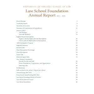 law School Foundation Annual Report 2011 – 2012